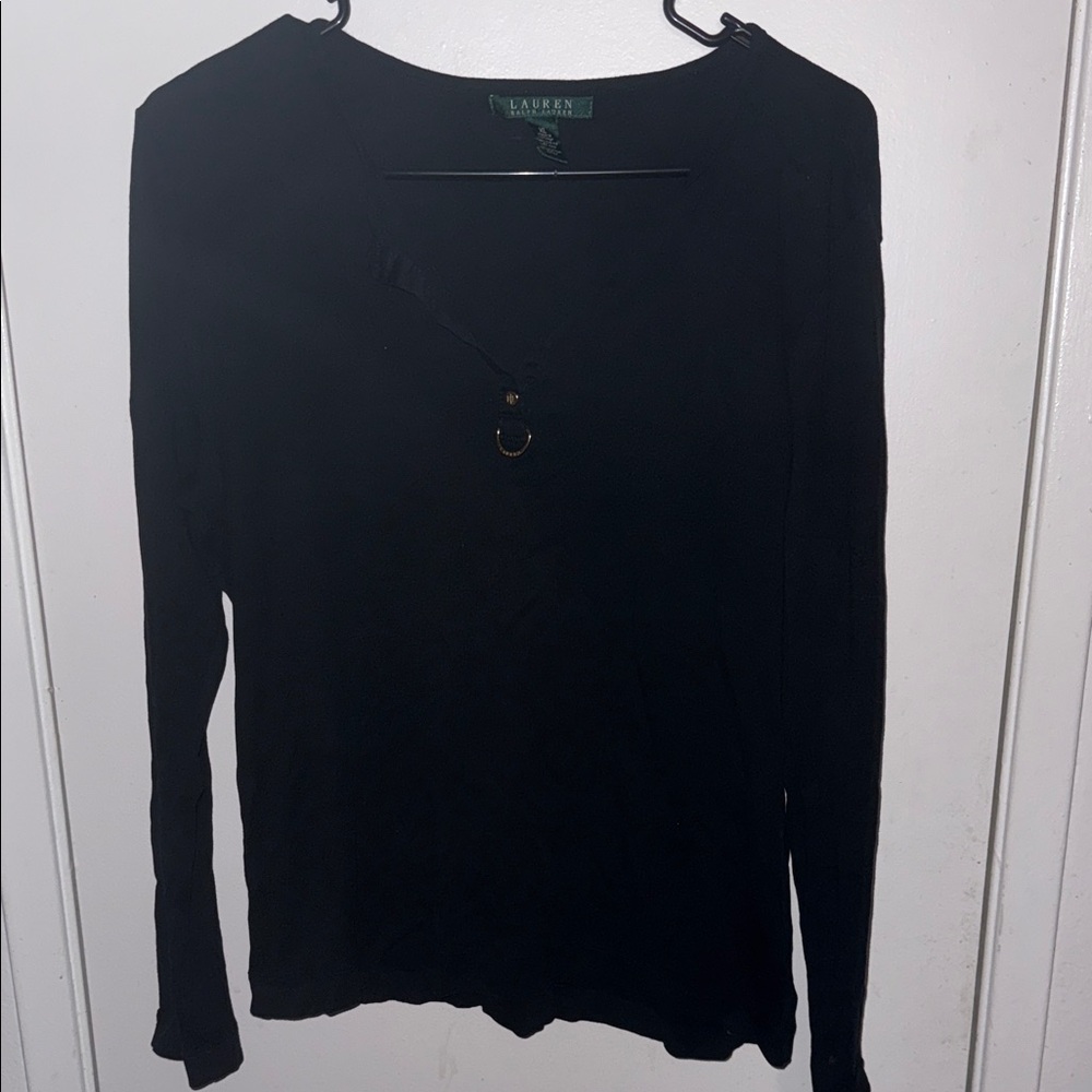 Lauren Ralph Lauren Black Long Sleeve Tee